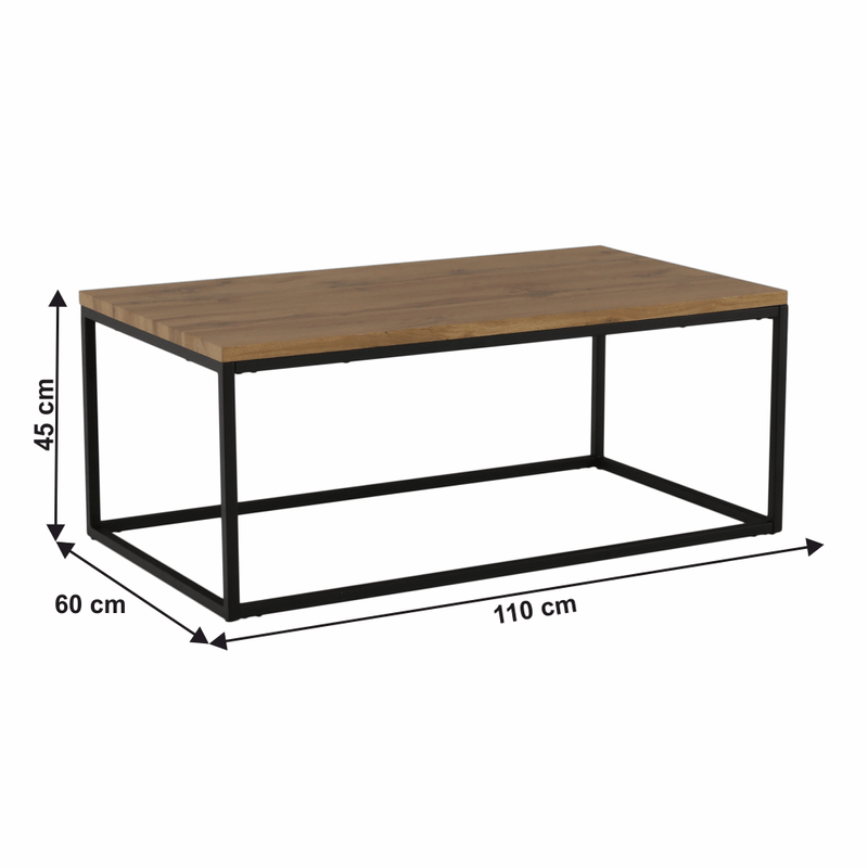 Casa si Gradina - Mobilier - Mese si birouri - Masute de cafea - Masuta de cafea, stejar deschis/negru, BORMO - Infinity.ro