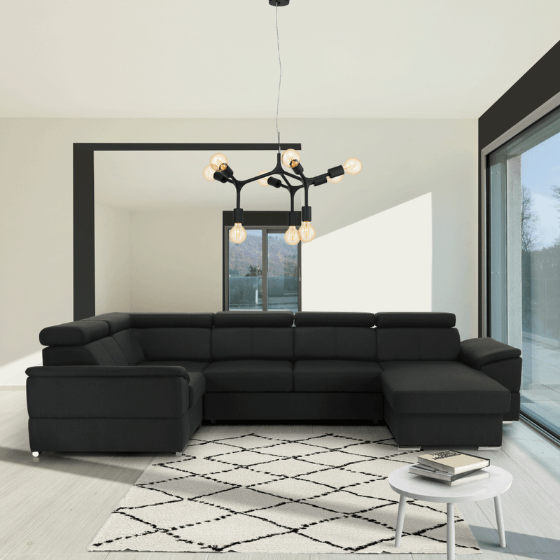 Casa si Gradina - Mobilier - Canapele si coltare - Coltare - Coltar, gri inchis, model dreapta, SEGORIA ROH U - Infinity.ro
