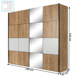 Casa si Gradina - Mobilier - Dulapuri si sifoniere - Dulapuri - Dulap cu usi glisante, stejar grandson/ alb mat, PUNO - Infinity.ro