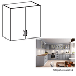 Casa si Gradina - Mobilier - Comode si corpuri - Corpuri bucatarie - Cabinet superior, alb/gri mat, LAYLA G80 - Infinity.ro