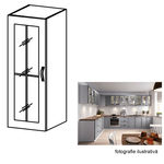 Casa si Gradina - Mobilier - Comode si corpuri - Corpuri bucatarie - Cabinet superior, alb/gri mat, model stanga, LAYLA W40S - Infinity.ro