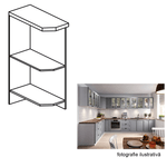 Casa si Gradina - Mobilier - Comode si corpuri - Corpuri bucatarie - Cabinet inferior deschis, alb, model stanga, LAYLA D25PZ - Infinity.ro