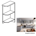 Casa si Gradina - Mobilier - Comode si corpuri - Corpuri bucatarie - Cabinet inferior deschis, alb, model dreapta, LAYLA D25PZ - Infinity.ro