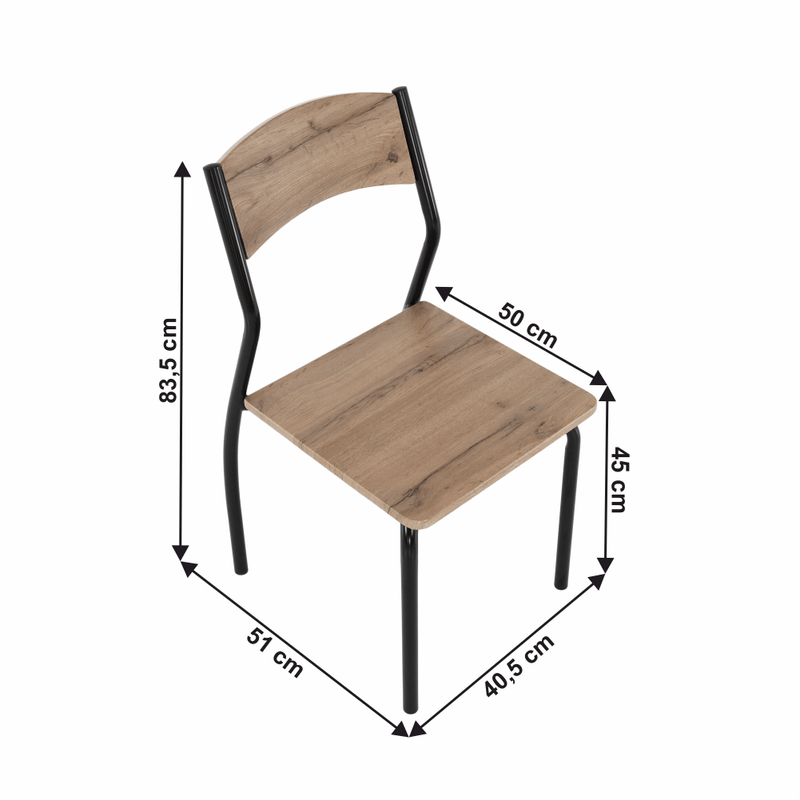 Casa si Gradina - Mobilier - Seturi de mobilier - Seturi mese si scaune - Set de luat masa 1 + 4, stejar artizanal, AMANDA - Infinity.ro