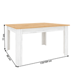 Casa si Gradina - Mobilier - Mese si birouri - Mese bucatarie si dining - Masa dining extensibila, stejar craft auriu / stejar craft alb, 135-184x86 cm, SUDBURY - Infinity.ro