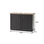 Casa si Gradina - Mobilier - Dulapuri si sifoniere - Dulapuri - Dulap pentru chiuveta, gri inchis / stejar, TOSKANA - Infinity.ro