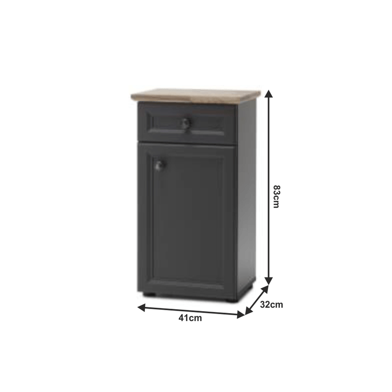 Casa si Gradina - Mobilier - Dulapuri si sifoniere - Dulapuri - Dulap inferior gri inchis / stejar, TOSKANA - Infinity.ro