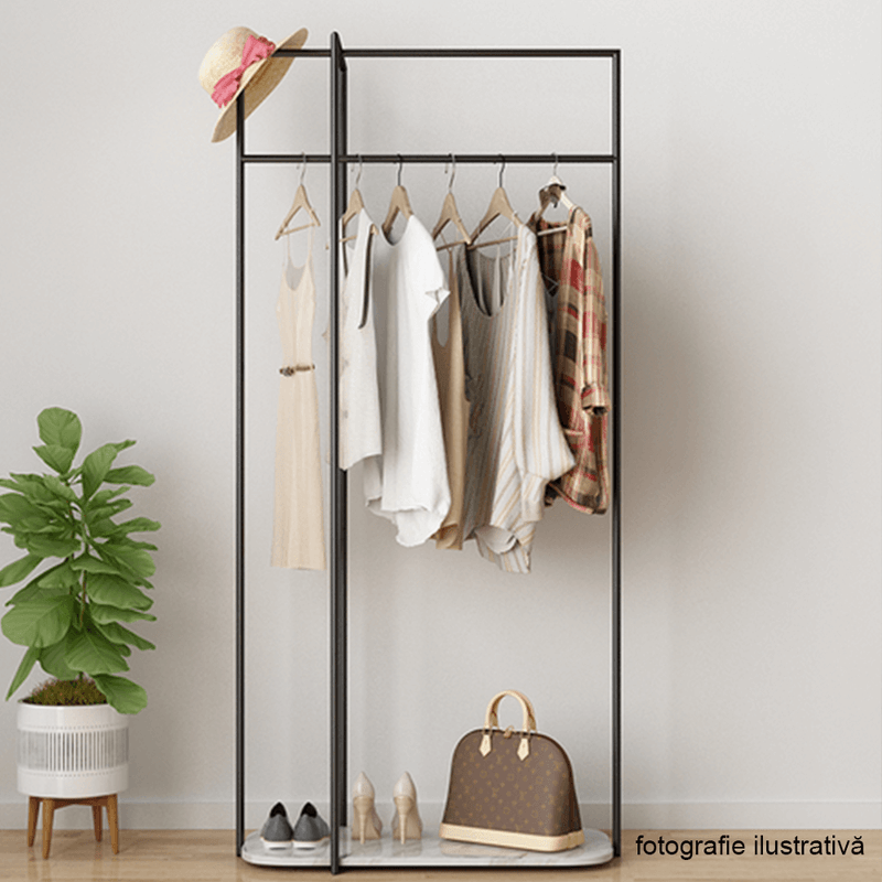Casa si Gradina - Mobilier - Organizare si depozitare - Cuiere - Cuier modern, negru/marmura, DEBRO - Infinity.ro