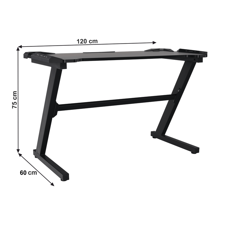 Casa si Gradina - Mobilier - Mese si birouri - Birouri - Birou PC/Birou gaming, negru, JADIS - Infinity.ro