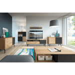 Casa si Gradina - Mobilier - Comode si corpuri - Comode - Comoda FK 151, stejar artisan/negru, FORSO - Infinity.ro