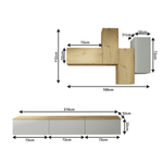 Casa si Gradina - Mobilier - Seturi de mobilier - Seturi living - Mobilier living, gri deschis/stejar artisan, OTEN - Infinity.ro
