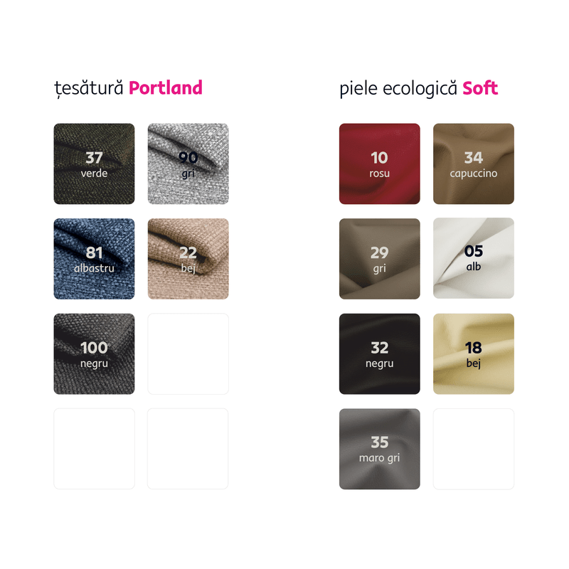 Casa si Gradina - Mobilier - Canapele si coltare - Coltare - Coltar, alb/gri, model stanga, AMARETO NEW - Infinity.ro