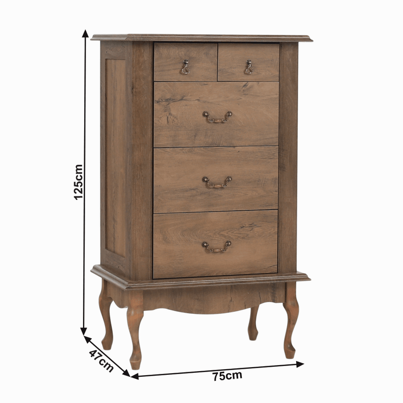 Casa si Gradina - Mobilier - Comode si corpuri - Comode - Scrin DA12, stejar lefkas, VILAR - Infinity.ro