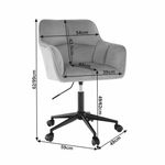 Casa si Gradina - Mobilier - Scaune si fotolii - Scaune - Fotoliu de birou, material catifea gri  /metal, HAGRID - Infinity.ro