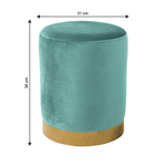 Casa si Gradina - Mobilier - Scaune si fotolii - Tabureti - Taburet, catifea Velvet neo menta/crom auriu, ALAZ - Infinity.ro