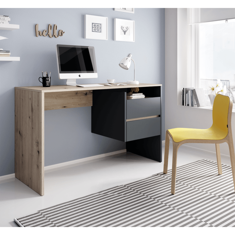 Casa si Gradina - Mobilier - Mese si birouri - Birouri - Masa PC, stejar artisan/grafit-antracit, TULIO - Infinity.ro