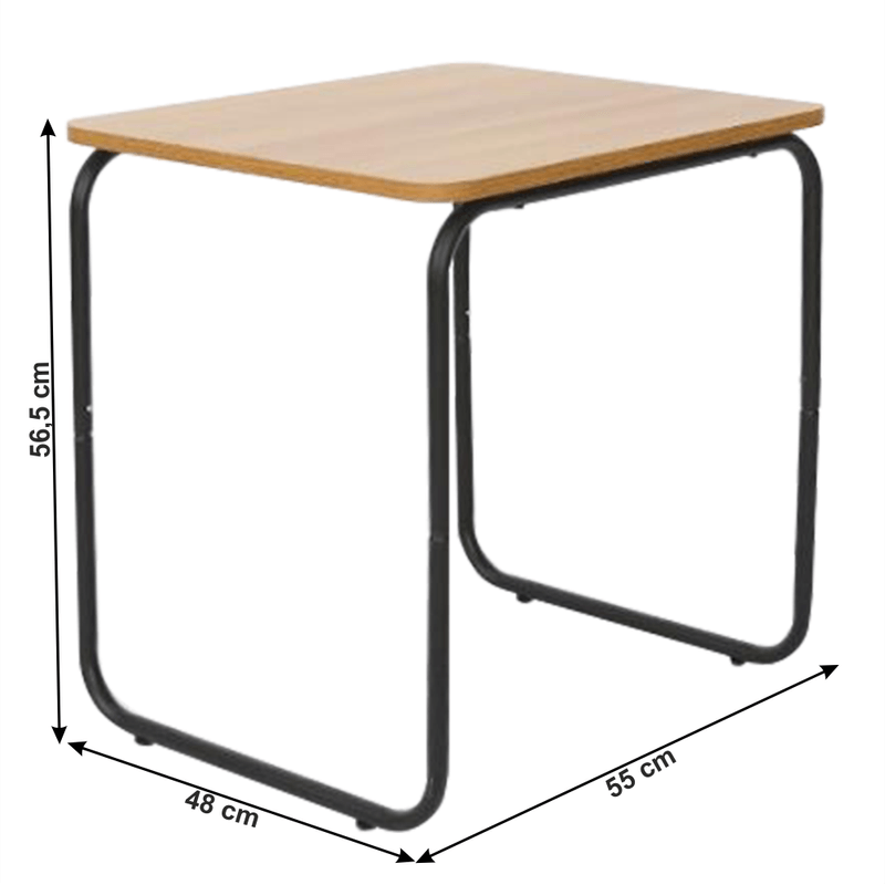 Casa si Gradina - Mobilier - Mese si birouri - Masute de cafea - Masa laterala, stejar / negru, LAVERNE TYPE 3 - Infinity.ro