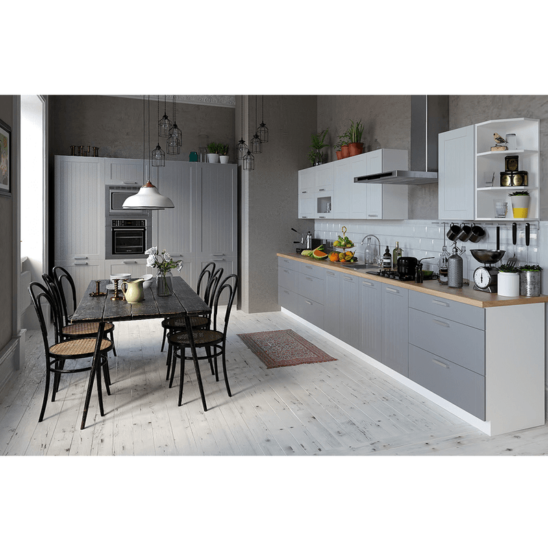 Casa si Gradina - Mobilier - Dulapuri si sifoniere - Dulapuri - Dulap inferior pentru aragaz, gri deschis/alb, JULIA TYP 58 - Infinity.ro