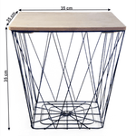 Casa si Gradina - Mobilier - Mese si birouri - Masute de cafea - Masuta auxiliara, natural/negru, AZURO - Infinity.ro
