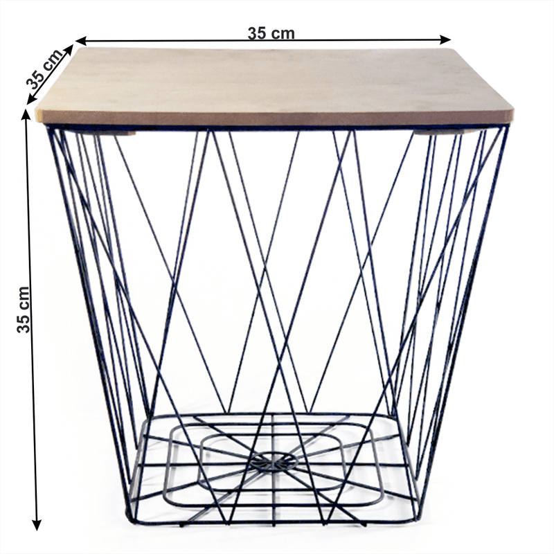 Casa si Gradina - Mobilier - Mese si birouri - Masute de cafea - Masuta auxiliara, natural/negru, AZURO - Infinity.ro