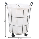 Casa si Gradina/Sanitare/Suporturi si accesorii baie/Accesorii baie - Cos pentru rufe, negru/alb, KRAMEL - Infinity.ro