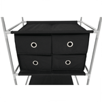 Casa si Gradina - Mobilier - Biblioteci si rafturi - Rafturi - Raft multifunctional pentru dulap, argintiu / negru, CODY - Infinity.ro