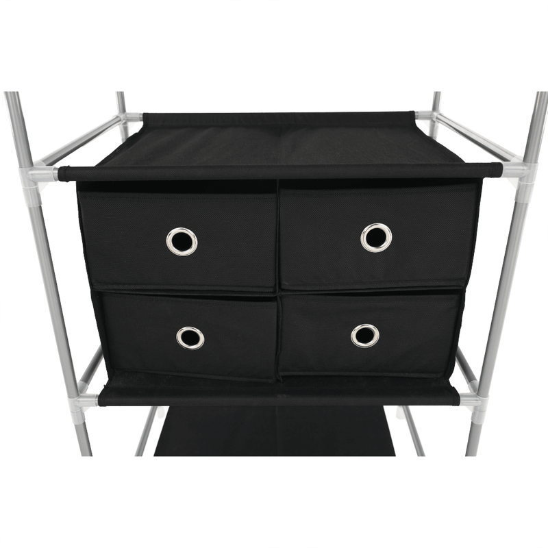 Casa si Gradina - Mobilier - Biblioteci si rafturi - Rafturi - Raft multifunctional pentru dulap, argintiu / negru, CODY - Infinity.ro