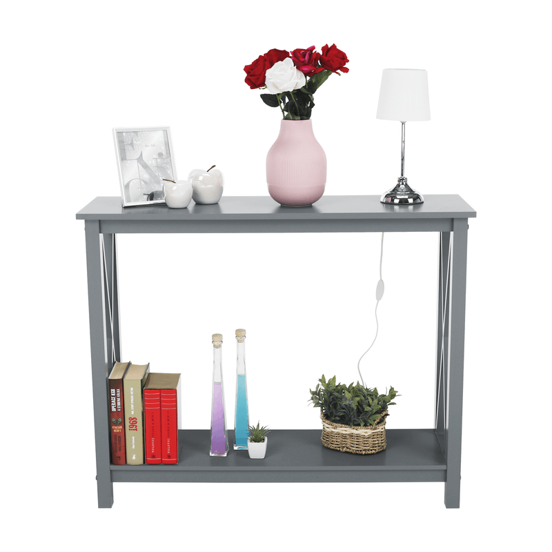 Casa si Gradina - Mobilier - Mese si birouri - Masute de cafea - Masuta tip consola, gri inchis, SONET - Infinity.ro