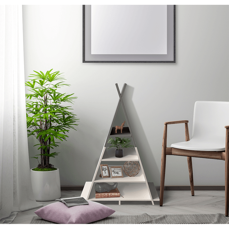 Casa si Gradina - Mobilier - Biblioteci si rafturi - Etajere - Etajera pentru rafturi pentru copii, alb / gri, BARNIE - Infinity.ro