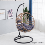Casa si Gradina - Gradina si terasa - Mobilier exterior - Scaune si sezlonguri gradina - Scaun suspendat, natural / negru / gri, GABE - Infinity.ro