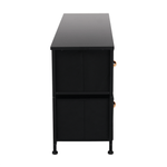 Casa si Gradina - Mobilier - Comode si corpuri - Comode - Comoda cu sertare din material textil, negru/artar rosu, KESIDY TYP 3 - Infinity.ro