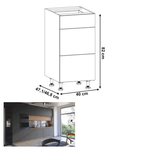Casa si Gradina/Mobilier/Dulapuri si sifoniere/Dulapuri - Dulap de jos, stejar artizanal / gri mat, LANGEN D40S3 - Infinity.ro