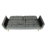 Casa si Gradina - Mobilier - Canapele si coltare - Coltare - Coltar extensibil, catifea gri deschis / fag, KAPRERA NEW - Infinity.ro
