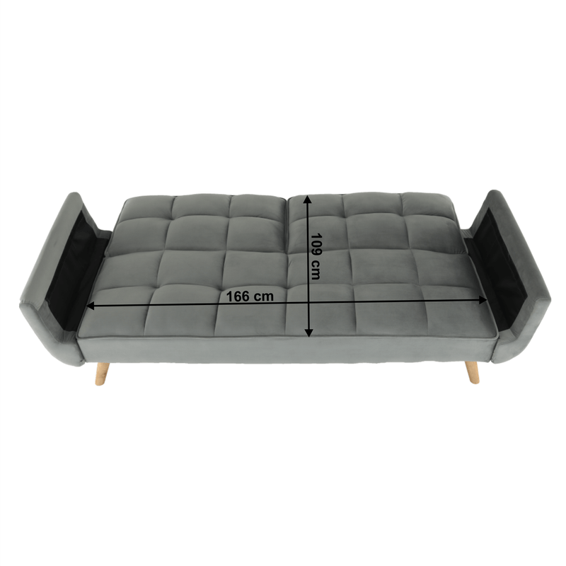 Casa si Gradina - Mobilier - Canapele si coltare - Coltare - Coltar extensibil, catifea gri deschis / fag, KAPRERA NEW - Infinity.ro