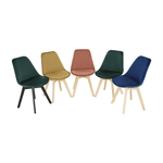 Casa si Gradina - Mobilier - Scaune si fotolii - Scaune - Scaun, catifea Velvet roz/lemn fag, LORITA - Infinity.ro