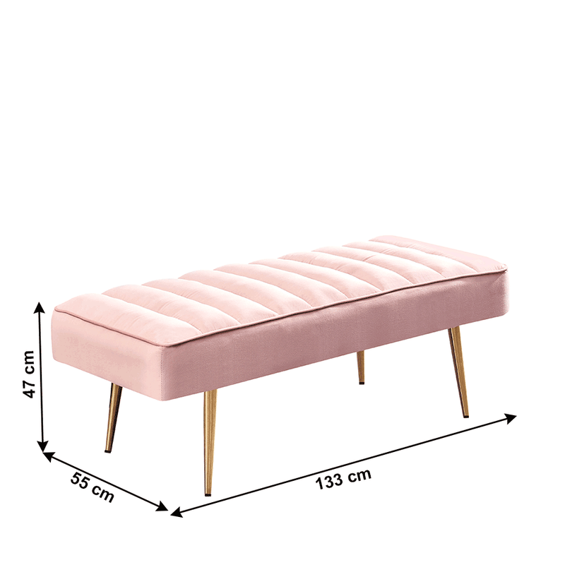 Casa si Gradina/Mobilier/Organizare si depozitare/Bancute - Banca, roz / crom-auriu, FALNA - Infinity.ro