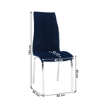 Casa si Gradina - Mobilier - Scaune si fotolii - Scaune - Scaun de masa, tesatura albastra din catifea / crom, GERDA NEW - Infinity.ro