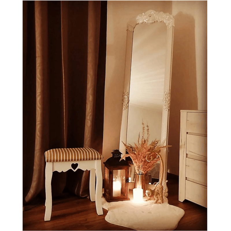 Casa si Gradina - Mobilier - Scaune si fotolii - Tabureti - Taburet, alb/model dungat, WAGNER 1 NEW - Infinity.ro
