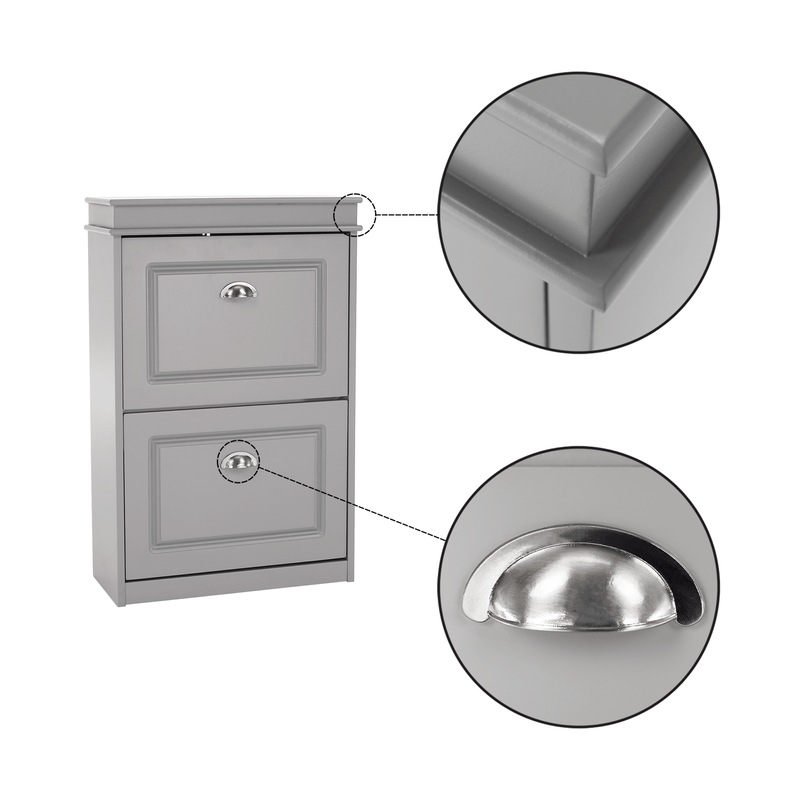 Casa si Gradina - Mobilier - Dulapuri si sifoniere - Dulapuri pantofi - Pantofar, 2 compartimente,  gri, SEBER TYP 1 - Infinity.ro
