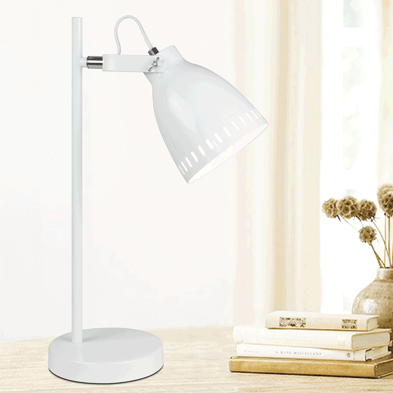 Casa si Gradina - Corpuri si surse de iluminat - Veioze si lampi - Veioze - Lampa de masa, alba / metalica, AIDEN TIP 1 - Infinity.ro