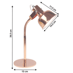 Casa si Gradina - Corpuri si surse de iluminat - Veioze si lampi - Veioze - Lampa de masa in stil retro, metal, auriu roz, AVIER TIP 1 - Infinity.ro