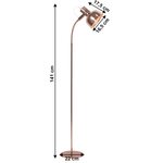 Casa si Gradina - Corpuri si surse de iluminat - Veioze si lampi - Lampadare - Lampa de podea in stil retro, metal, auriu roz, AVIER TIP 2 - Infinity.ro