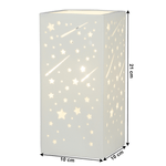 Casa si Gradina - Corpuri si surse de iluminat - Veioze si lampi - Veioze - Lampa de masa din ceramica, model alb / stea, BELLE TIP 1 - Infinity.ro