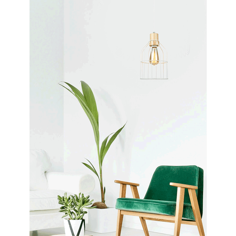 Casa si Gradina - Corpuri si surse de iluminat - Lustre si pendule - Lampa suspendata, alba / metalica, ASTOK - Infinity.ro