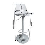 Casa si Gradina - Mobilier - Scaune si fotolii - Scaune - Scaun bar, alb, DOBBY - Infinity.ro