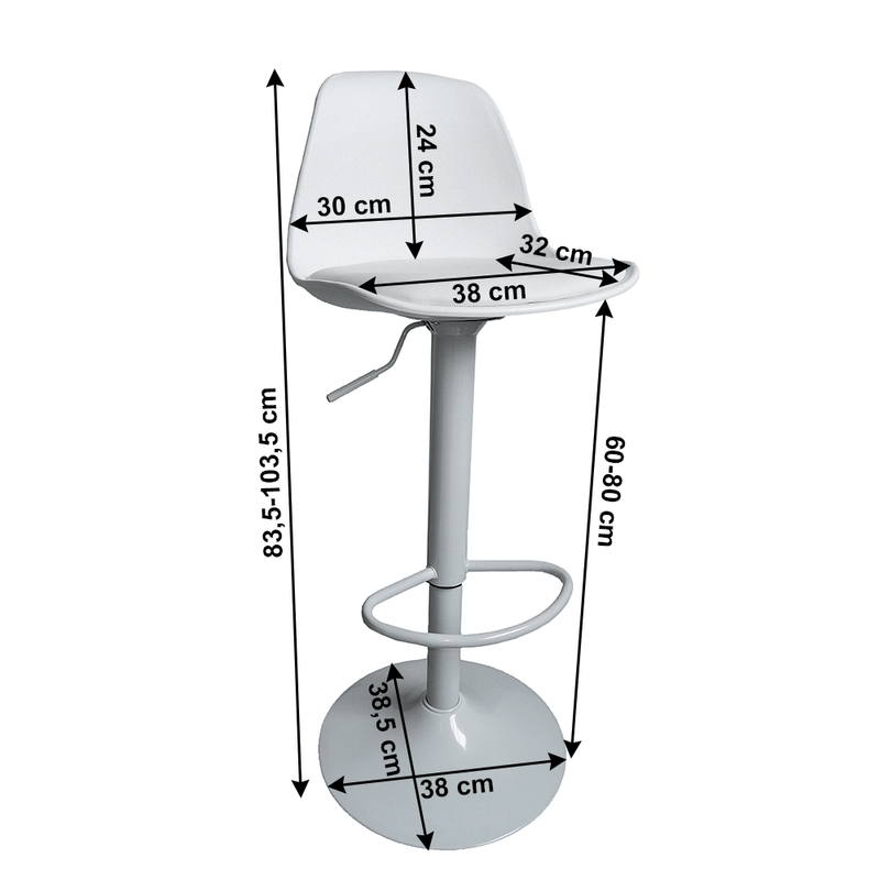 Casa si Gradina - Mobilier - Scaune si fotolii - Scaune - Scaun bar, alb, DOBBY - Infinity.ro