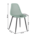 Casa si Gradina - Mobilier - Scaune si fotolii - Scaune - Scaun dining, verde/negru, TEGRA TYP 2 - Infinity.ro