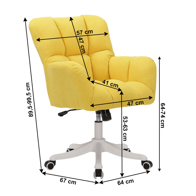Casa si Gradina - Mobilier - Scaune si fotolii - Scaune - Scaun de birou, galben, LOREL - Infinity.ro