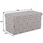 Casa si Gradina - Mobilier - Scaune si fotolii - Tabureti - Taburet pliabil, material gri/alb cu model, FARGO - Infinity.ro