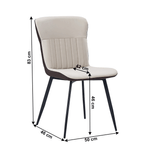 Casa si Gradina - Mobilier - Scaune si fotolii - Scaune - Scaun de luat masa, piele ecologica, bej / maro, KLARISA - Infinity.ro